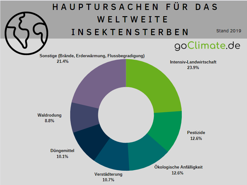 Hauptursachen für das Sterben von Insekten weltweit