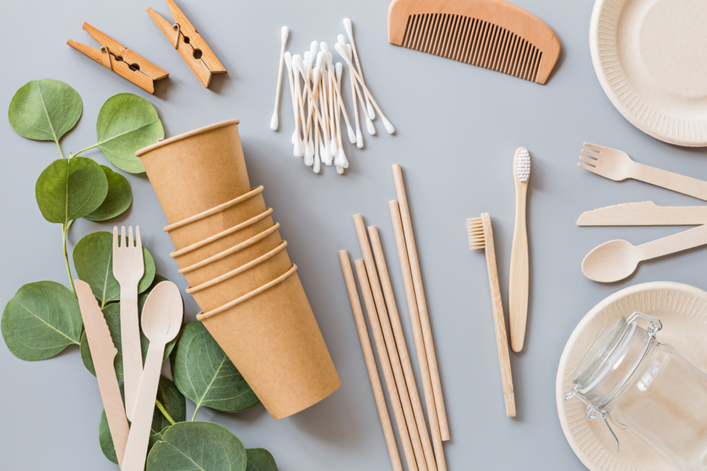 Plastikalternative aus Bambus, Einweggeschirr aus Bambus, Bio-Kunststoff aus Bambus