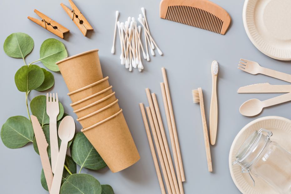 Plastikalternative aus Bambus, Einweggeschirr aus Bambus, Bio-Kunststoff aus Bambus, Plastik aus Bambus